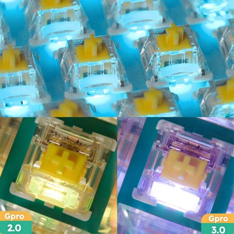 GUYEKS Gateron G Pro 3.0 Pre-Lubed Keyboard Switches,3-Pin 50gf Linear Yellow Switches Pin-Enhanced Switches(72PCS,Yellow) - Image 4